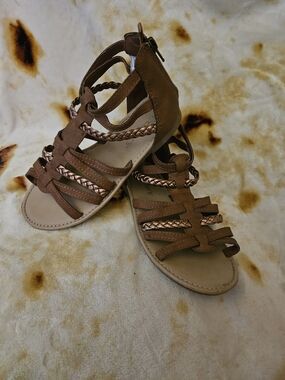 Brown Braided Carters Gladiator Sandals
